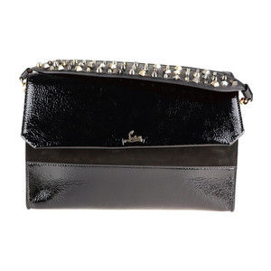 Christian Louboutin Clutch Bag Patent Chain 3way Black